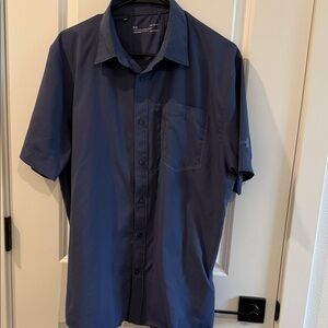 Under Armour Men's Dark Blue Casual Button Down Shirt